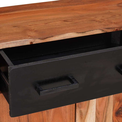 vidaXL Sideboard 2 pcs Brown 110 x 30 x 75 cm Solid Acacia Wood