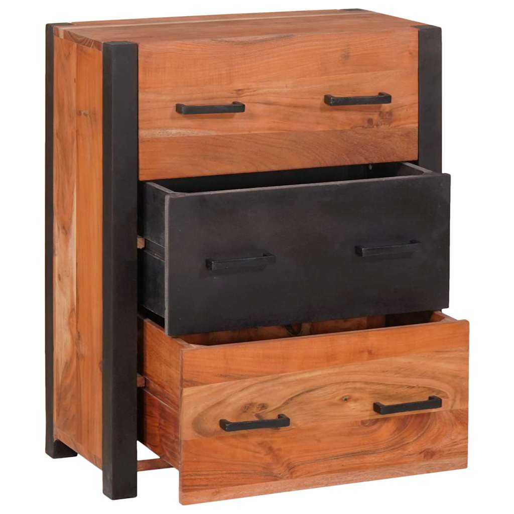 vidaXL Sideboard 3 pcs Brown 165 x 30 x 75 cm Solid Acacia Wood