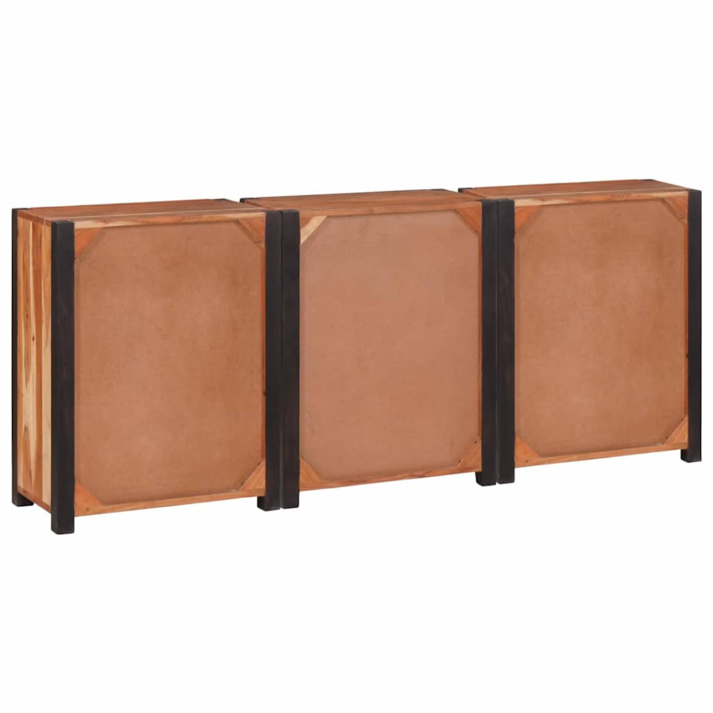 vidaXL Sideboard 3 pcs Brown 165 x 30 x 75 cm Solid Acacia Wood