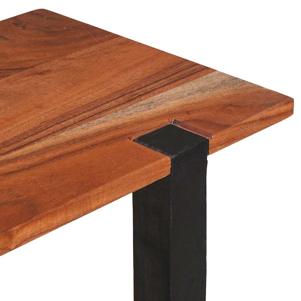 vidaXL Console Table with Shelf Brown and Black 110 x 30 x 75 cm