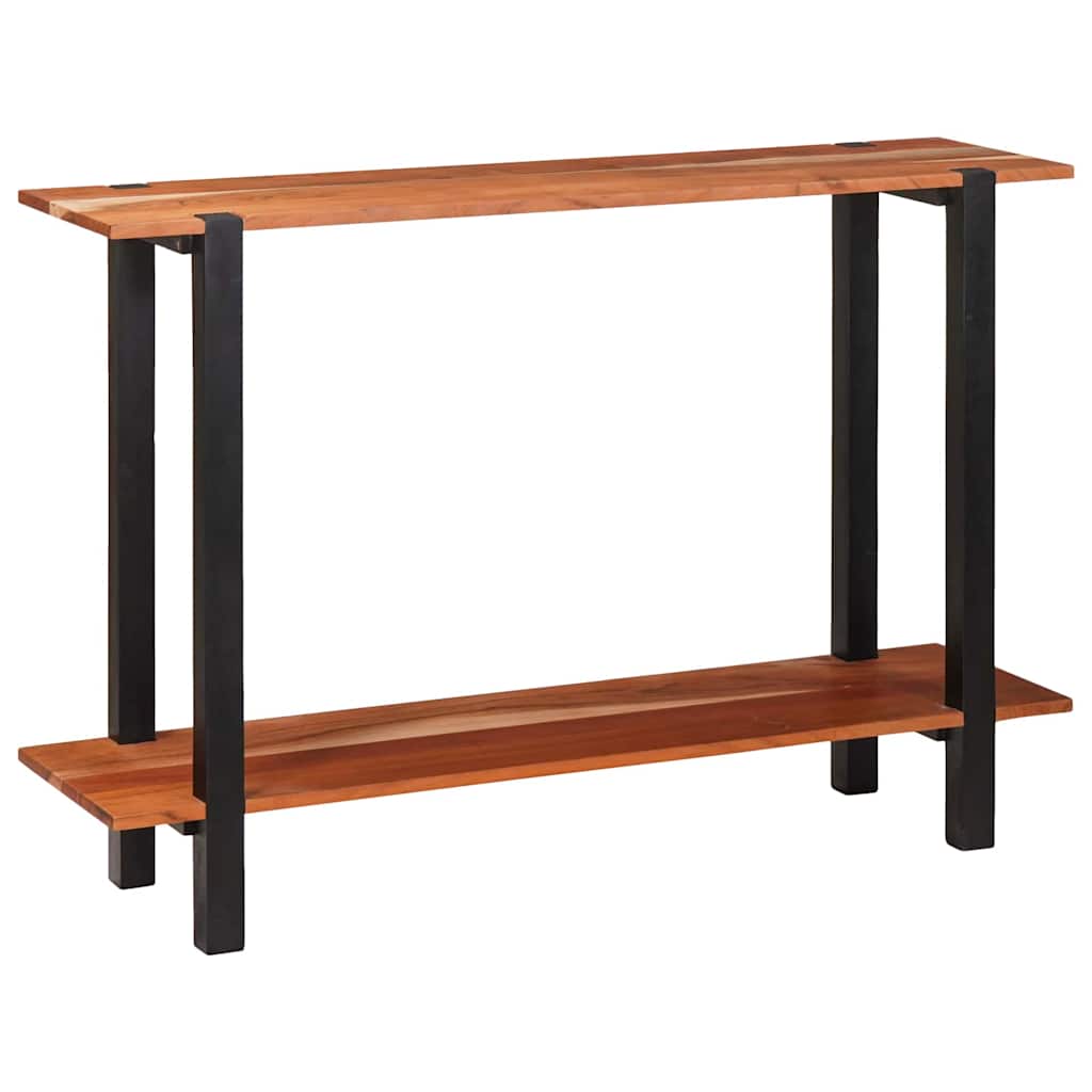 vidaXL Console Table with Shelf Brown and Black 110 x 30 x 75 cm