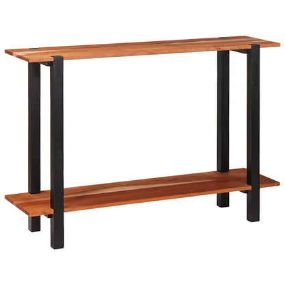 vidaXL Console Table with Shelf Brown and Black 110 x 30 x 75 cm