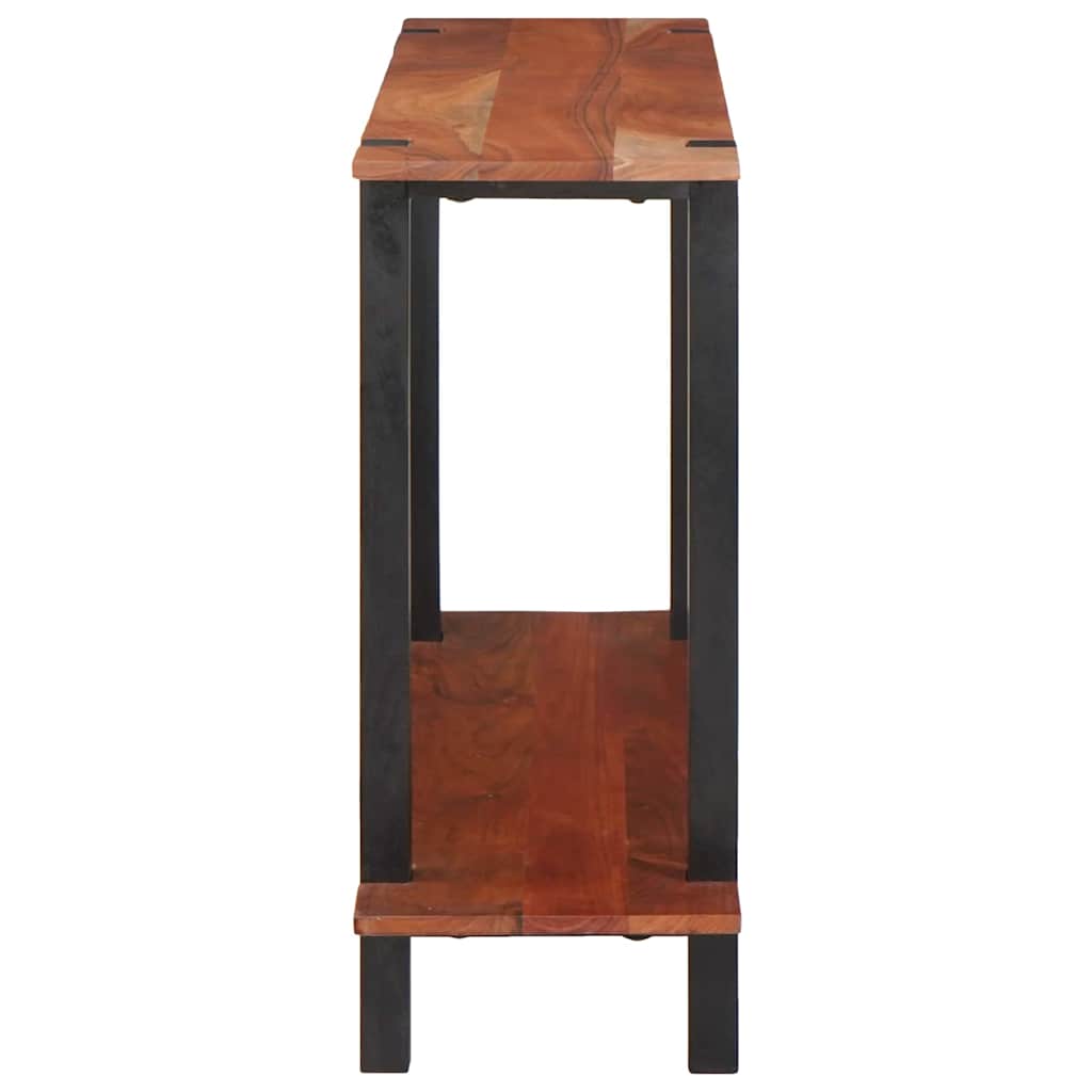 vidaXL Console Table with Shelf Brown and Black 110 x 30 x 75 cm