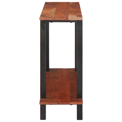 vidaXL Console Table with Shelf Brown and Black 110 x 30 x 75 cm