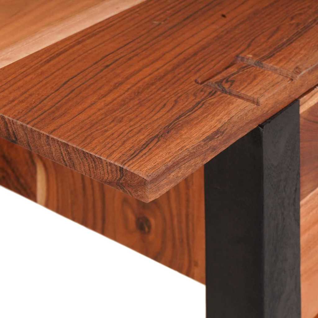 vidaXL Console Table with Drawer Brown and Black 110 x 30 x 75 cm
