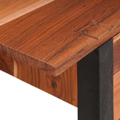 vidaXL Console Table with Drawer Brown and Black 110 x 30 x 75 cm