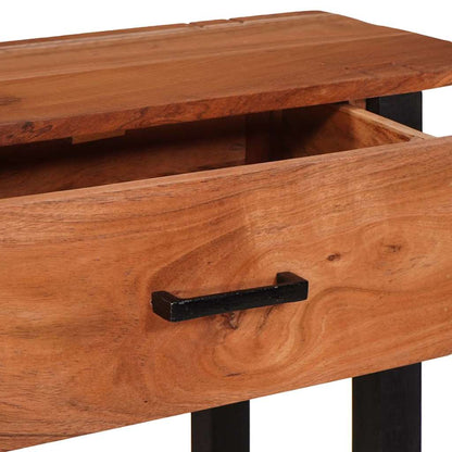 vidaXL Console Table with Drawer Brown and Black 110 x 30 x 75 cm