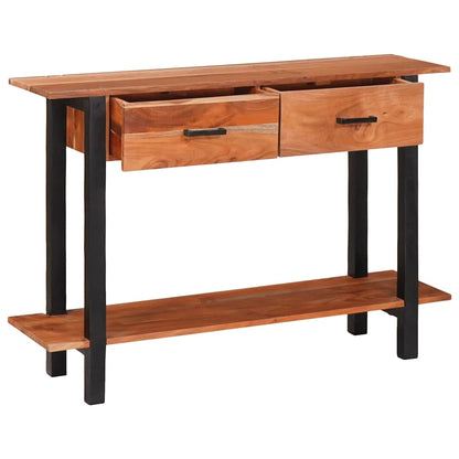 vidaXL Console Table with Drawer Brown and Black 110 x 30 x 75 cm