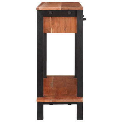 vidaXL Console Table with Drawer Brown and Black 110 x 30 x 75 cm