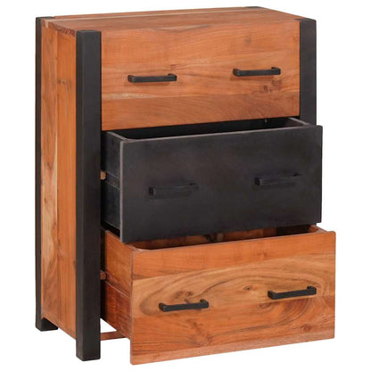 vidaXL Sideboard with Drawer Brown 55 x 30 x 75 cm Solid Acacia Wood