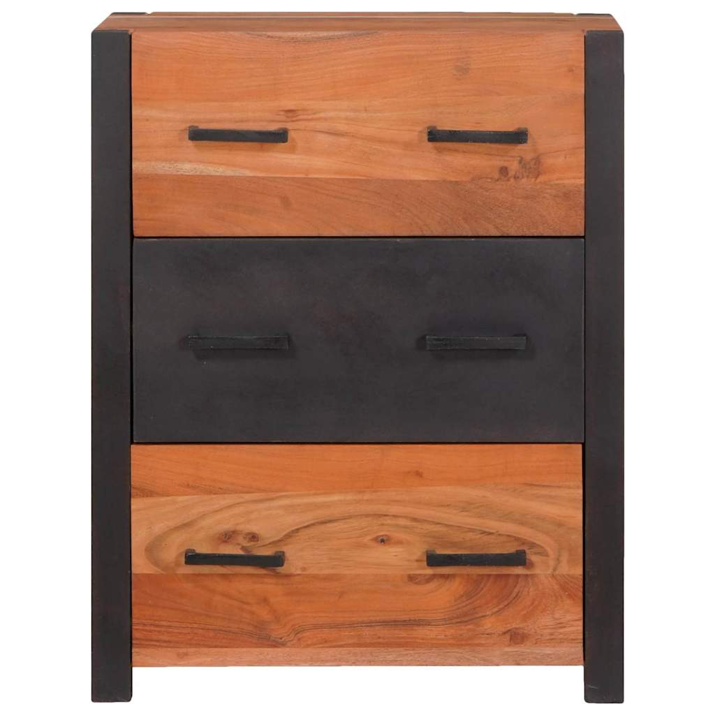 vidaXL Sideboard with Drawer Brown 55 x 30 x 75 cm Solid Acacia Wood