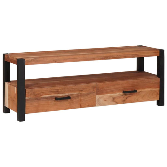 vidaXL TV Cabinet with Drawer Brown 110 x 30 x 40 cm Solid acacia wood