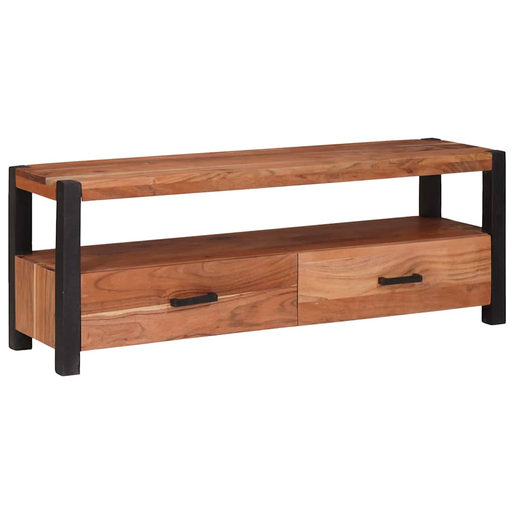 vidaXL TV Cabinet with Drawer Brown 110 x 30 x 40 cm Solid acacia wood