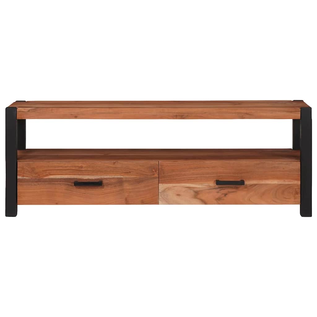 vidaXL TV Cabinet with Drawer Brown 110 x 30 x 40 cm Solid acacia wood