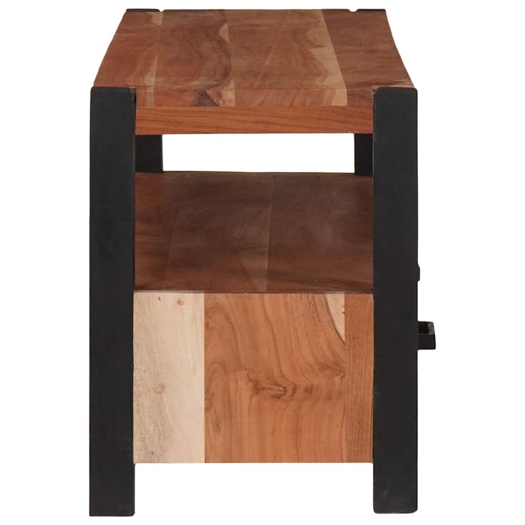 vidaXL TV Cabinet with Drawer Brown 110 x 30 x 40 cm Solid acacia wood