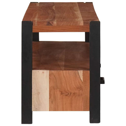 vidaXL TV Cabinet with Drawer Brown 110 x 30 x 40 cm Solid acacia wood