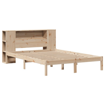 vidaXL Bookcase Bed without Mattress 135x190 cm Double Solid Wood Pine