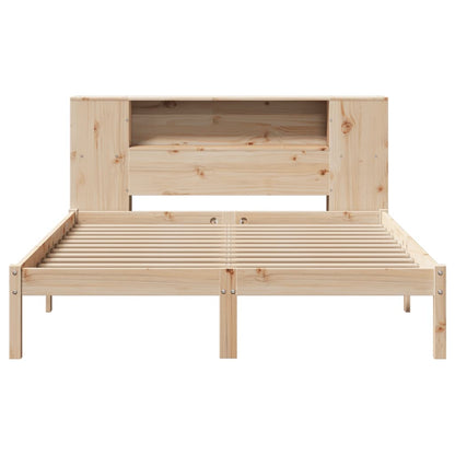 vidaXL Bookcase Bed without Mattress 135x190 cm Double Solid Wood Pine