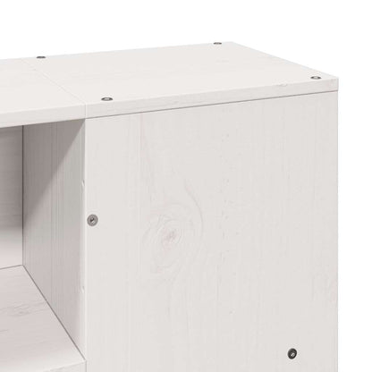 vidaXL Bookcase Bed without Mattress White 140x200 cm Solid Wood Pine