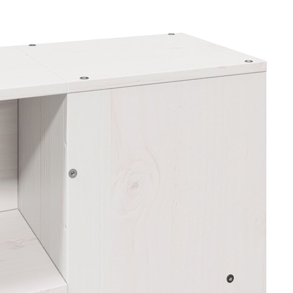 vidaXL Bookcase Bed without Mattress White 160x200 cm Solid Wood Pine