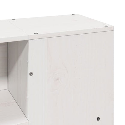 vidaXL Bookcase Bed without Mattress White 160x200 cm Solid Wood Pine