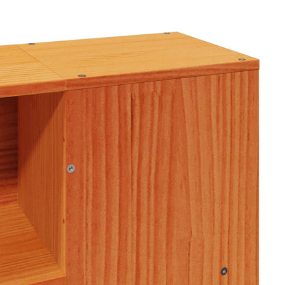 vidaXL Bookcase Bed without Mattress Wax Brown 140x190 cm Solid Wood Pine