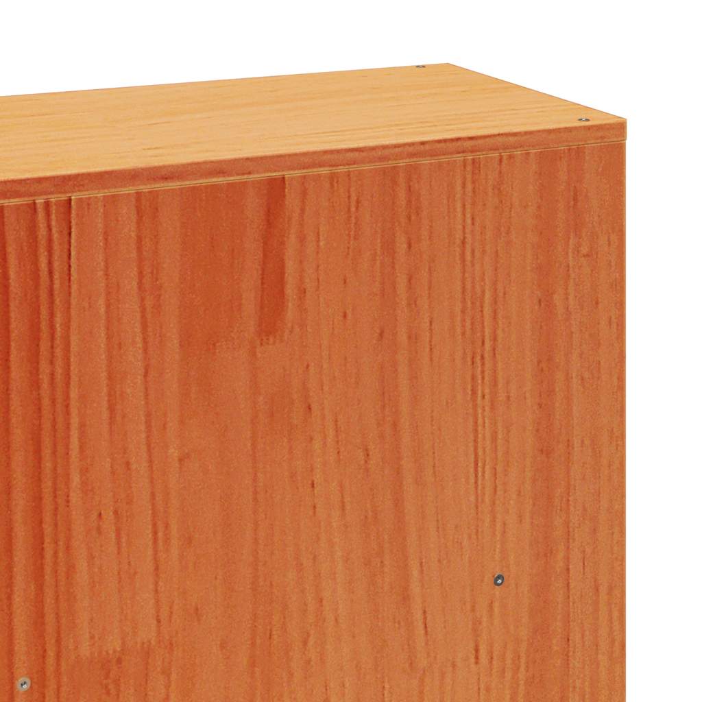 vidaXL Bookcase Bed without Mattress Wax Brown 200x200 cm Solid Wood Pine