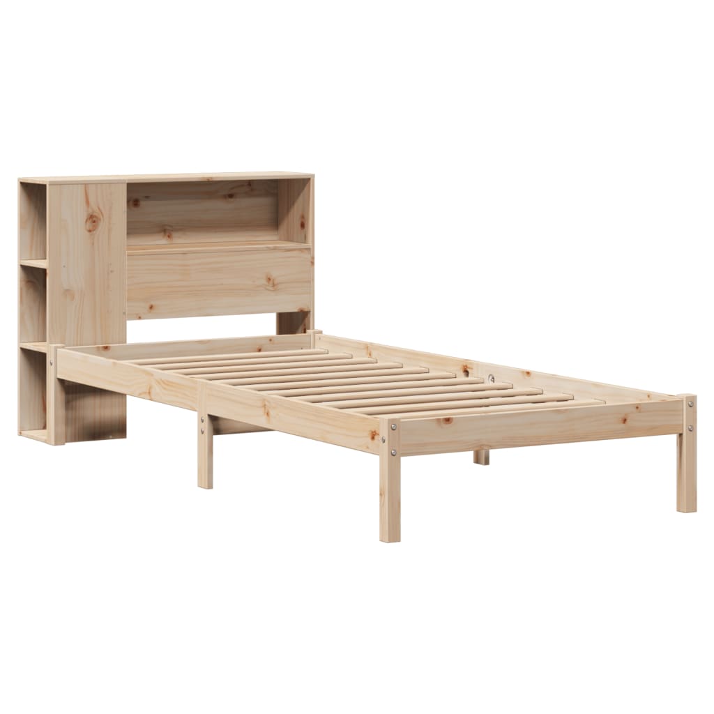 vidaXL Bookcase Bed without Mattress 75x190 cm Small Single Solid Wood Pine