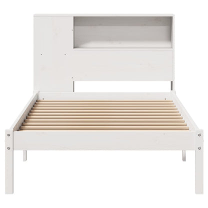 vidaXL Bookcase Bed without Mattress White 75x190 cm Small Single Solid Wood Pine