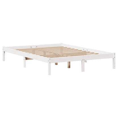 vidaXL Bookcase Bed without Mattress White 140x200 cm Solid Wood Pine