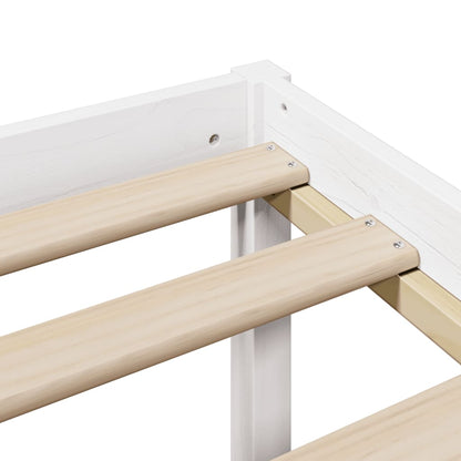 vidaXL Bookcase Bed without Mattress White 140x200 cm Solid Wood Pine