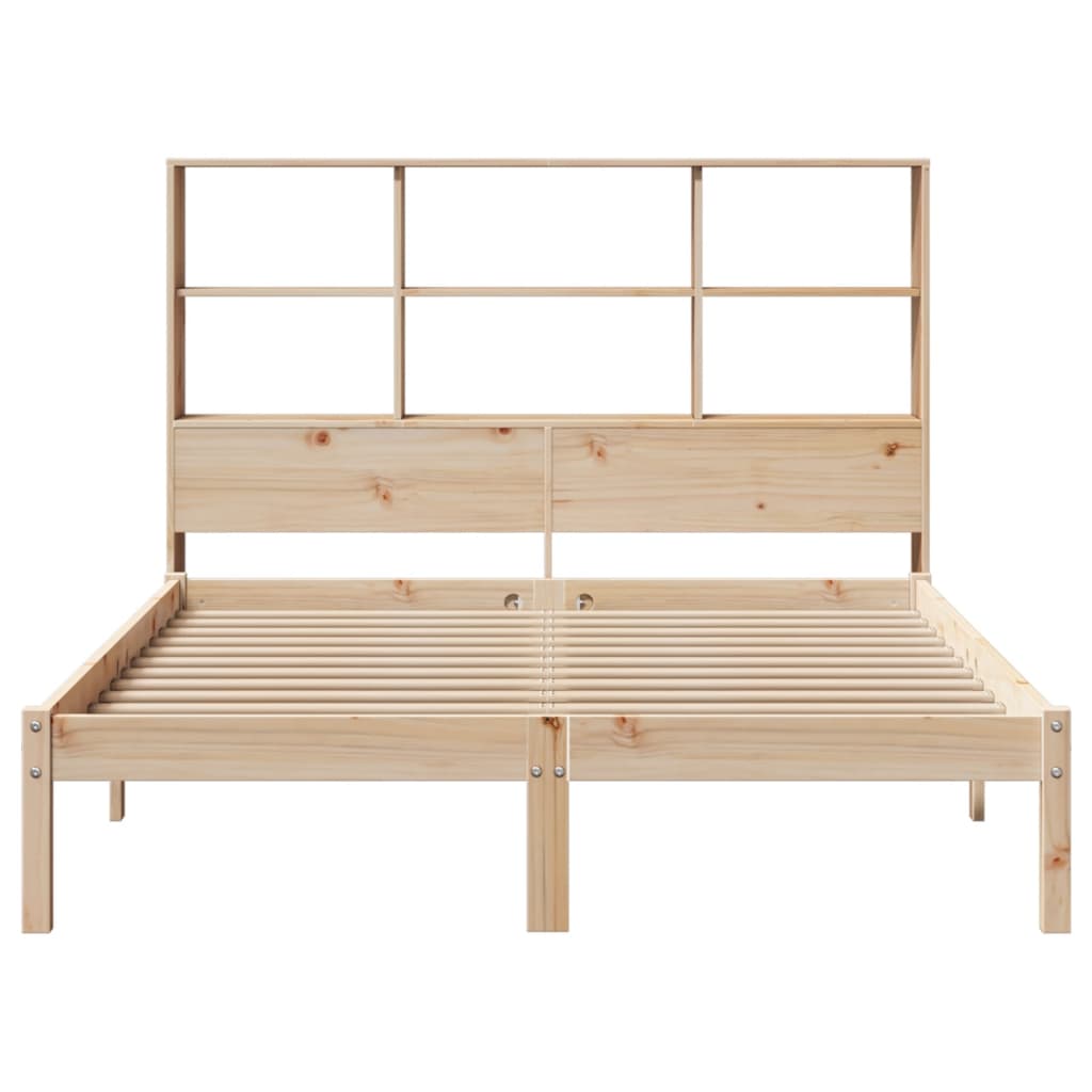 vidaXL Bookcase Bed without Mattress 150x200 cm King Size Solid Wood Pine