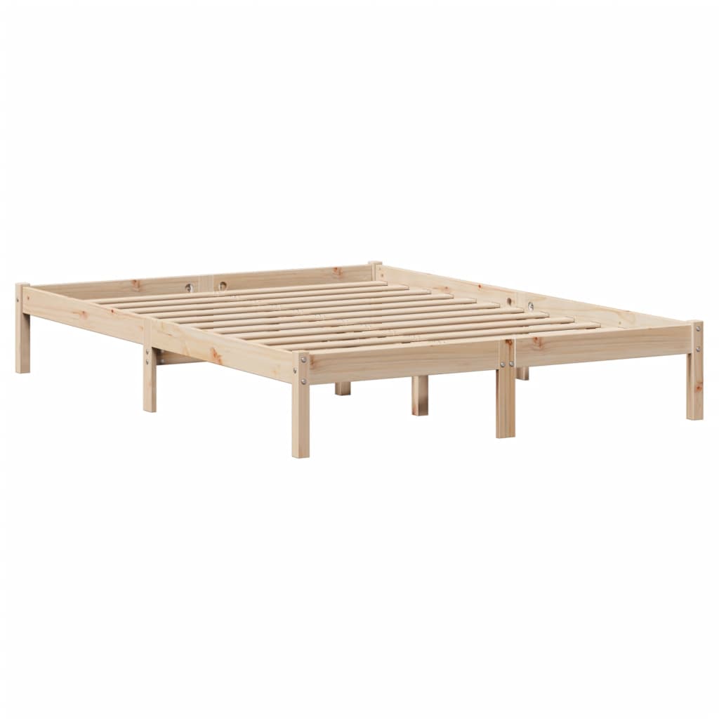 vidaXL Bookcase Bed without Mattress 150x200 cm King Size Solid Wood Pine