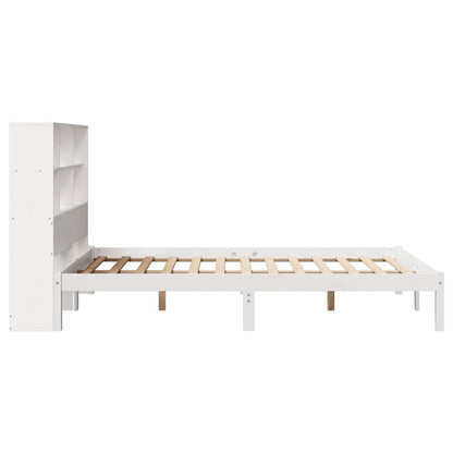 vidaXL Bookcase Bed without Mattress White 160x200 cm Solid Wood Pine