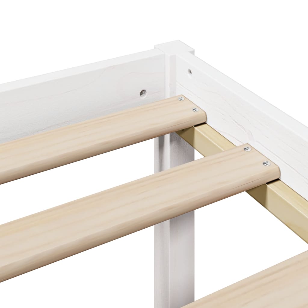 vidaXL Bookcase Bed without Mattress White 160x200 cm Solid Wood Pine