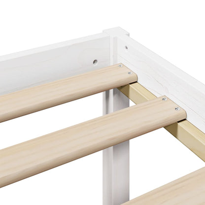 vidaXL Bookcase Bed without Mattress White 180x200 cm Super King Solid Wood Pine