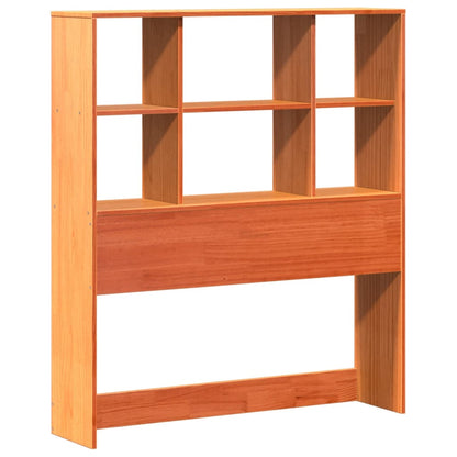 vidaXL Bookcase Bed without Mattress Wax Brown 100x200 cm Solid Wood Pine