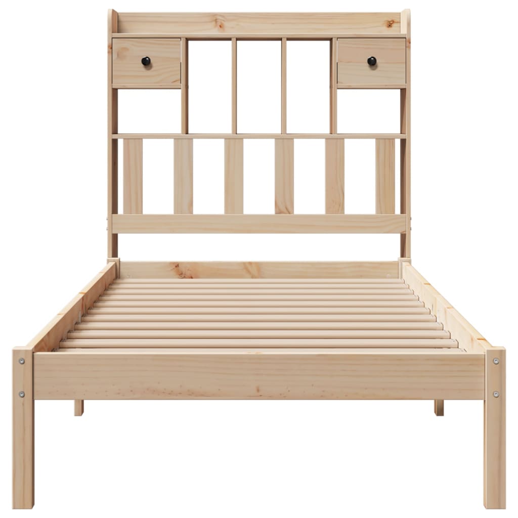 vidaXL Bookcase Bed without Mattress 75x190 cm Small Single Solid Wood Pine