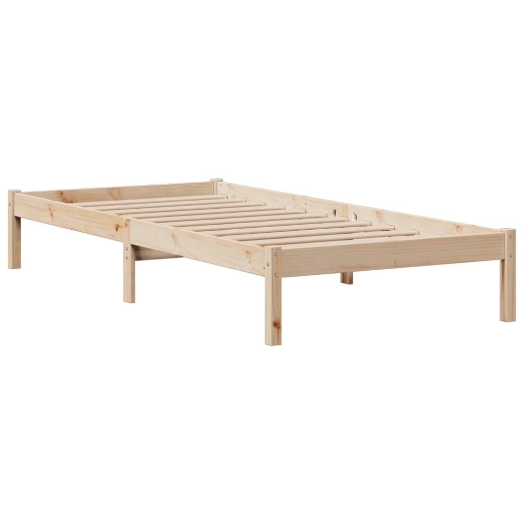 vidaXL Bookcase Bed without Mattress 75x190 cm Small Single Solid Wood Pine