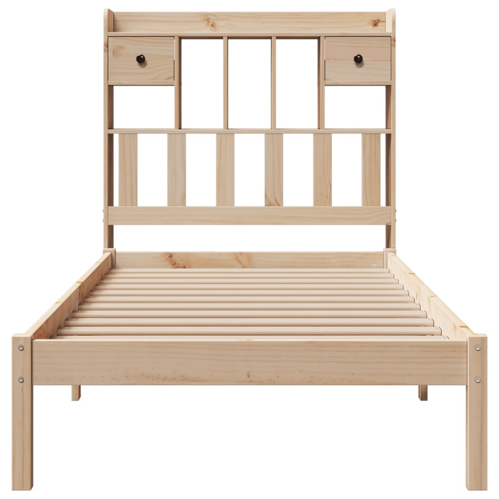 vidaXL Bookcase Bed without Mattress 90x190 cm Single Solid Wood Pine