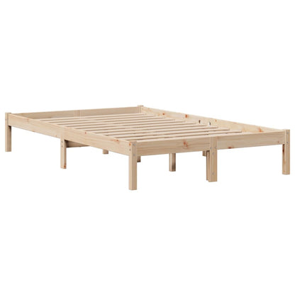 vidaXL Bookcase Bed without Mattress 135x190 cm Double Solid Wood Pine