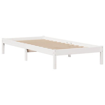 vidaXL Bookcase Bed without Mattress White 90x200 cm Solid Wood Pine