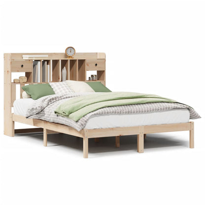 vidaXL Bookcase Bed without Mattress 140x200 cm Solid Wood Pine