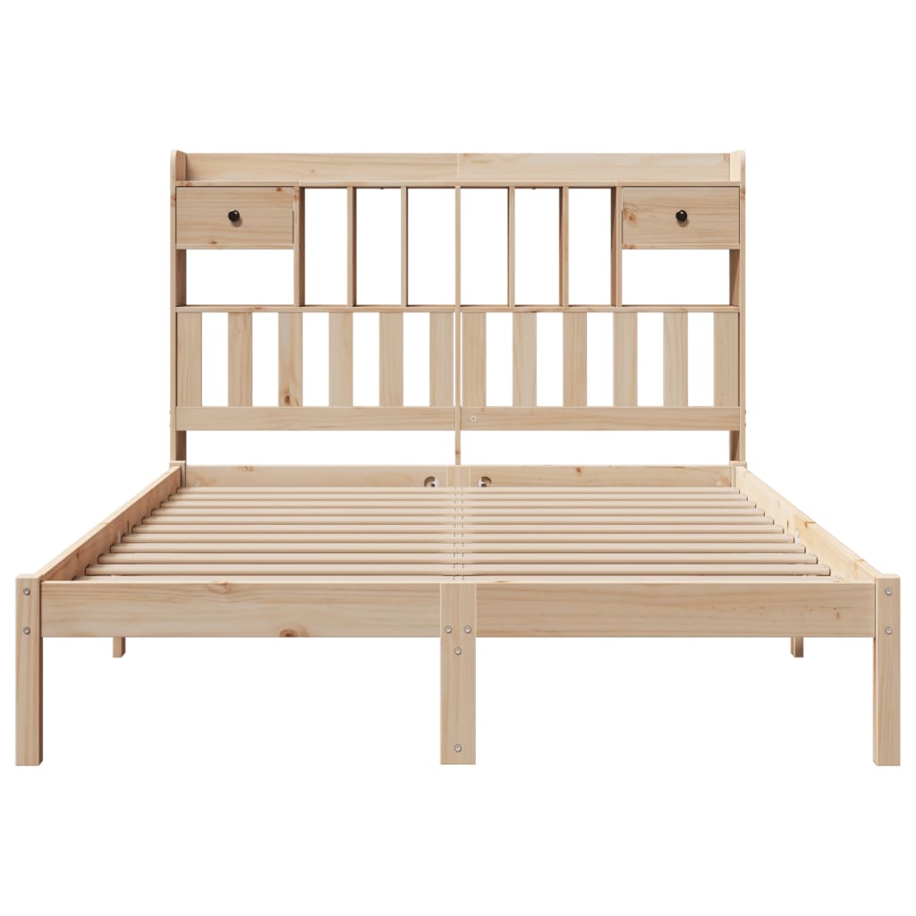 vidaXL Bookcase Bed without Mattress 140x200 cm Solid Wood Pine
