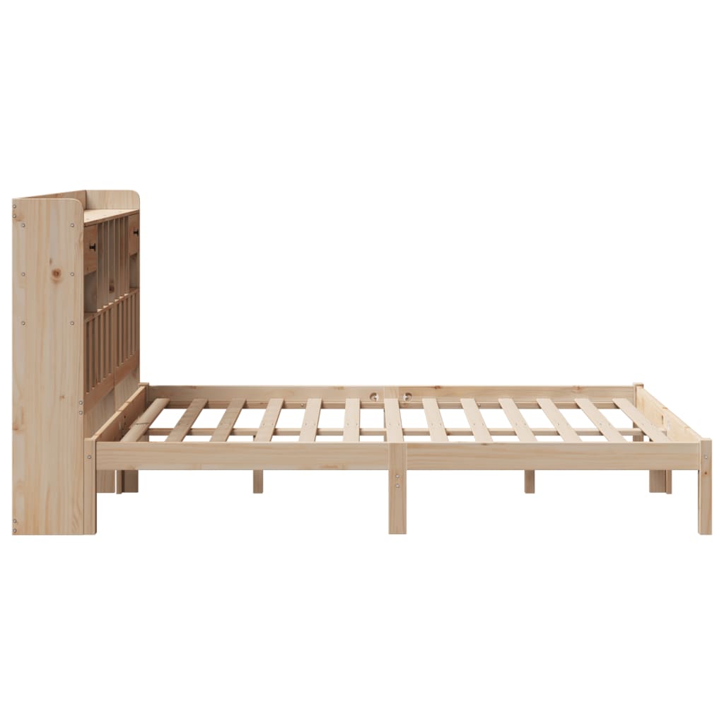 vidaXL Bookcase Bed without Mattress 140x200 cm Solid Wood Pine