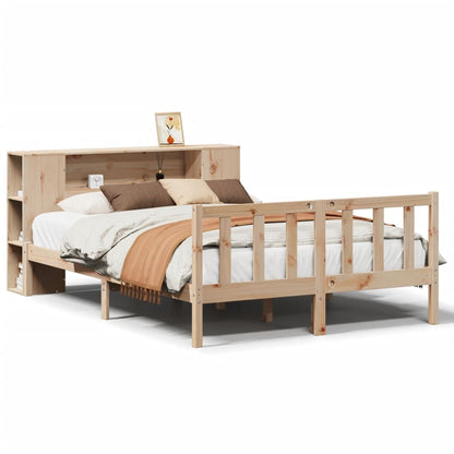vidaXL Bookcase Bed without Mattress 160x200 cm Solid Wood Pine