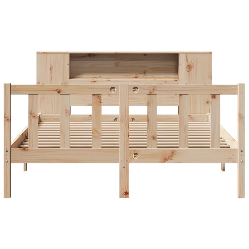 vidaXL Bookcase Bed without Mattress 160x200 cm Solid Wood Pine