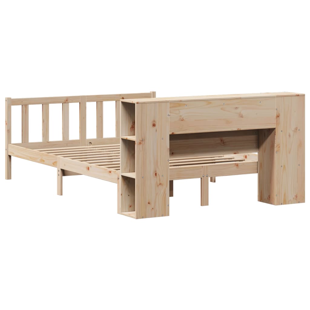 vidaXL Bookcase Bed without Mattress 160x200 cm Solid Wood Pine