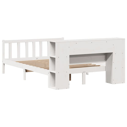 vidaXL Bookcase Bed without Mattress White 160x200 cm Solid Wood Pine