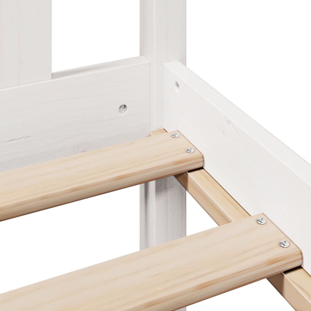 vidaXL Bookcase Bed without Mattress White 160x200 cm Solid Wood Pine